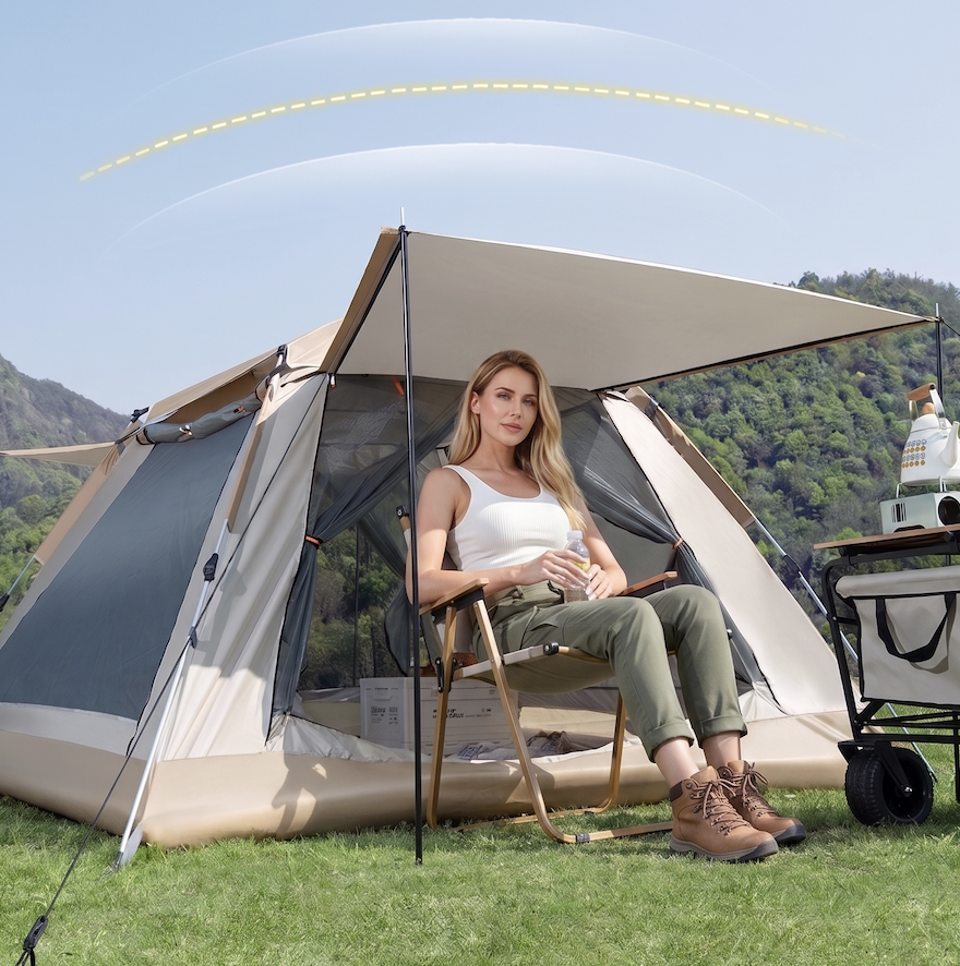 Portable Folding Automatic Instant-Opening Outdoor Tent, Rainproof & Sun-Protected Camping Gear For Wild Camping