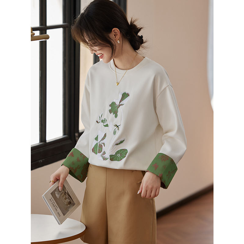 New Chinese-style Cultural Womens Sweatshirt Spring And Autumn Edition