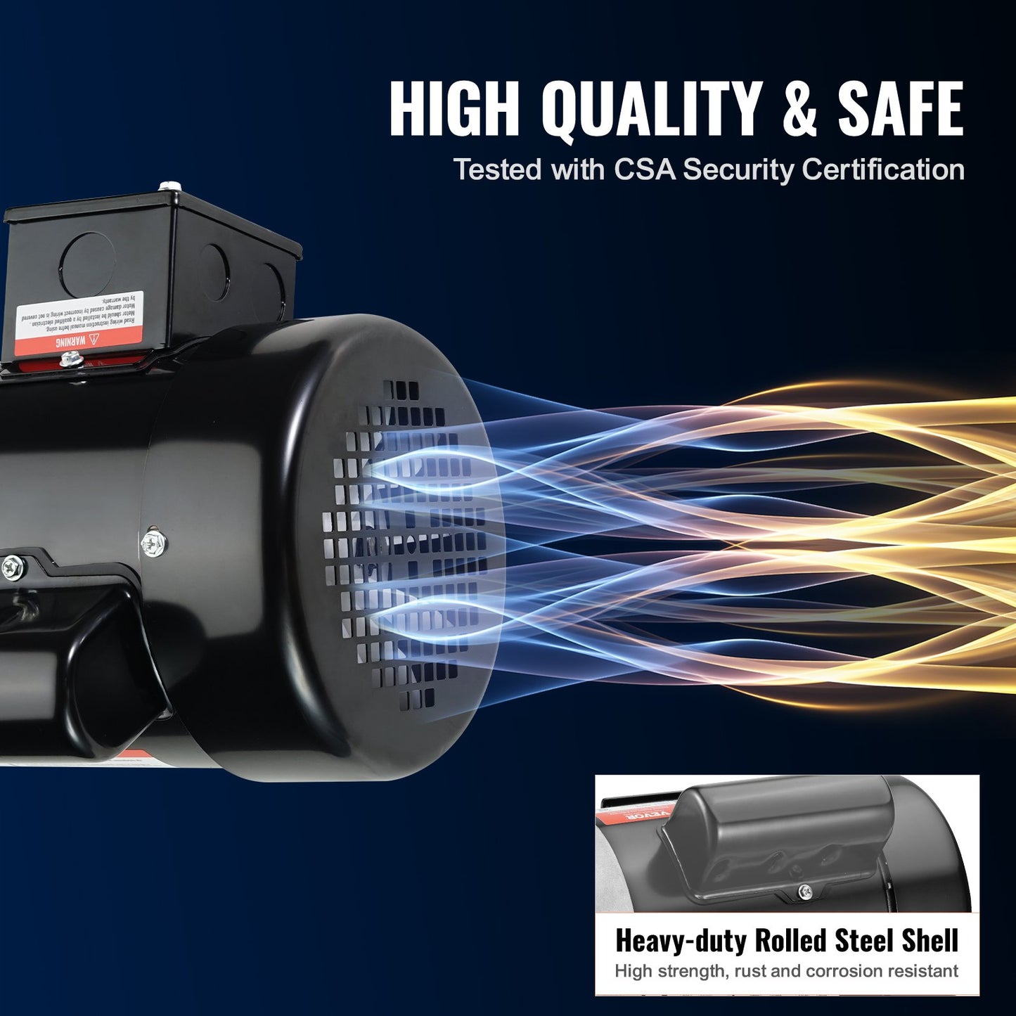 1HP Electric Motor 3450 Rpm, AC 115V/230V, 56C Frame, Air Compressor Motor Single Phase, 5/8' Keyed Shaft, CW/CCW Rotation For Agricultural Machinery And General Equipment