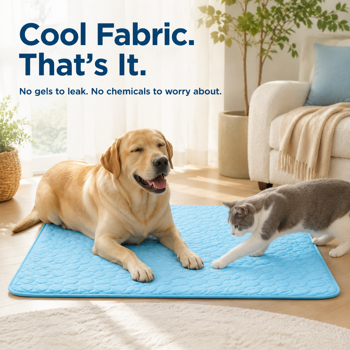 Round Pet Cooling Ice Pad - Summer Cooling Mat For Dogs & Cats