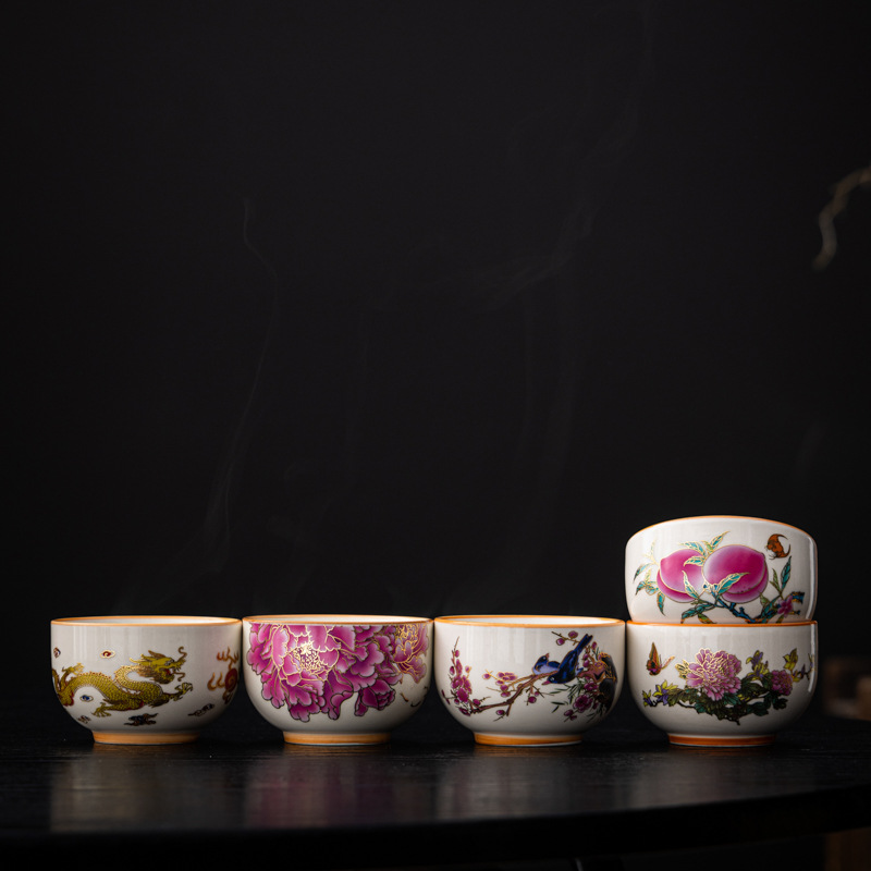 Emperature-sensitive Color-changing Ceramic Tea Cup Gift Box Set, Single Color-changing Tea Cup Gift Box