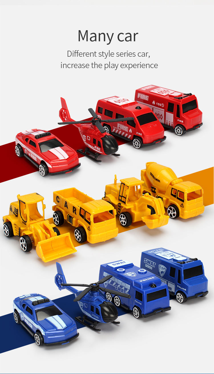 Children's Track Car Sliding Toys, First-floor Track Fire Engineering Vehicle, Dinosaur Parking Lot Toys, House Play Gifts