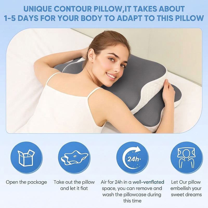 Cross-border Butterfly Memory TK Memory Foam Zero Pressure Cervical Care Neck Pillow