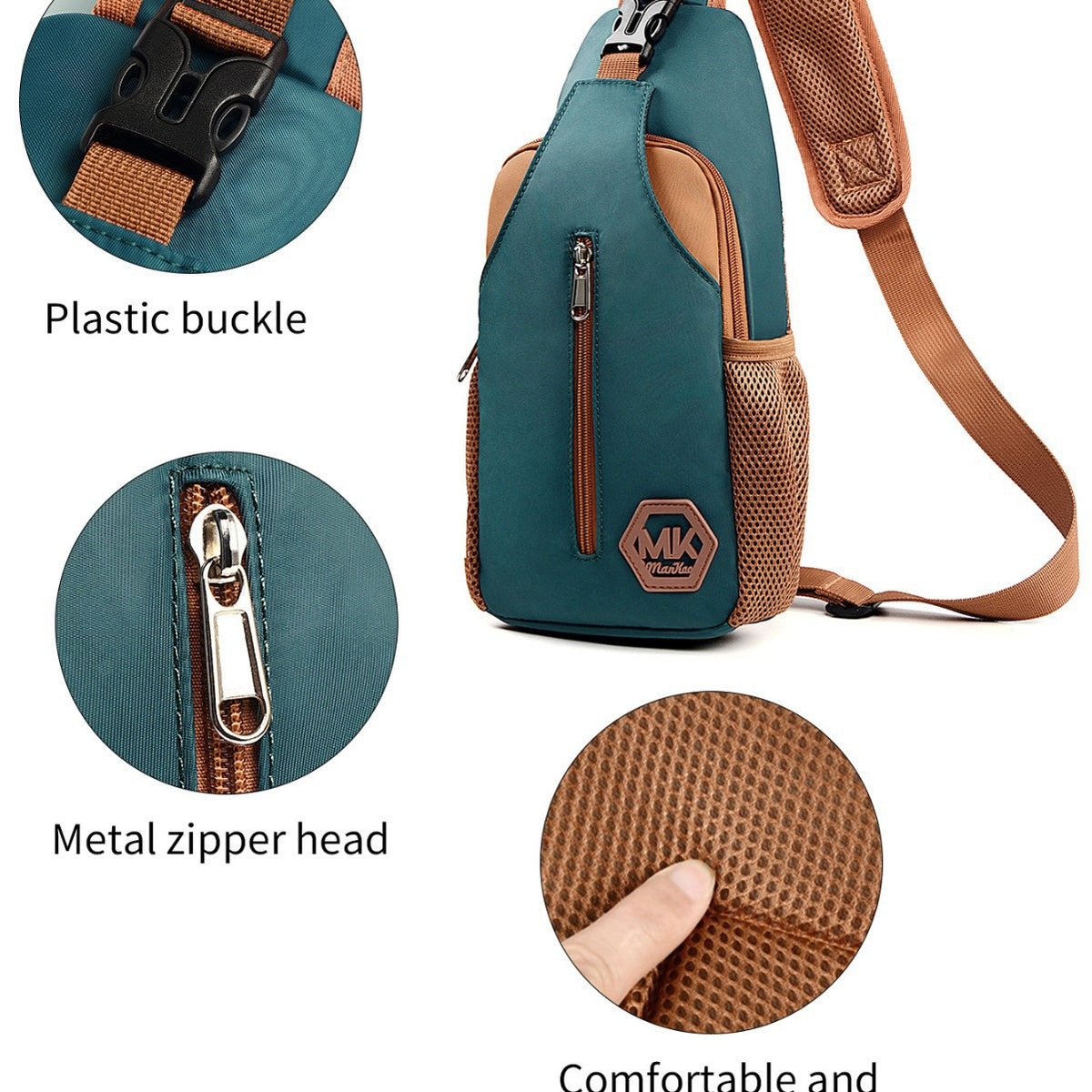 Wear-resistant Crossbody Bag Korean-style Fashionable Bag Outdoor Casual Chest Pack