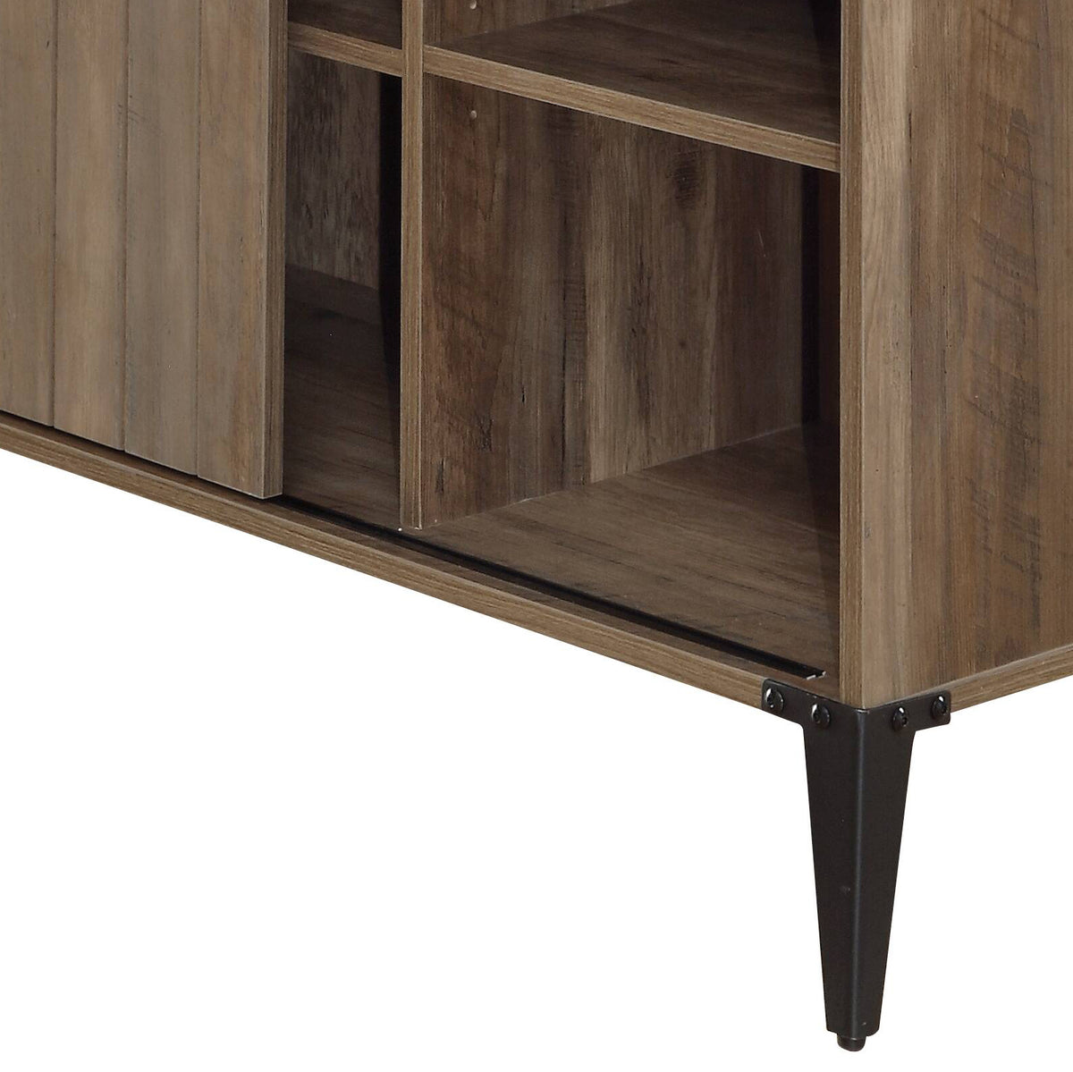 Zakwani 48 Gray Oak & Black Finish Writing Desk