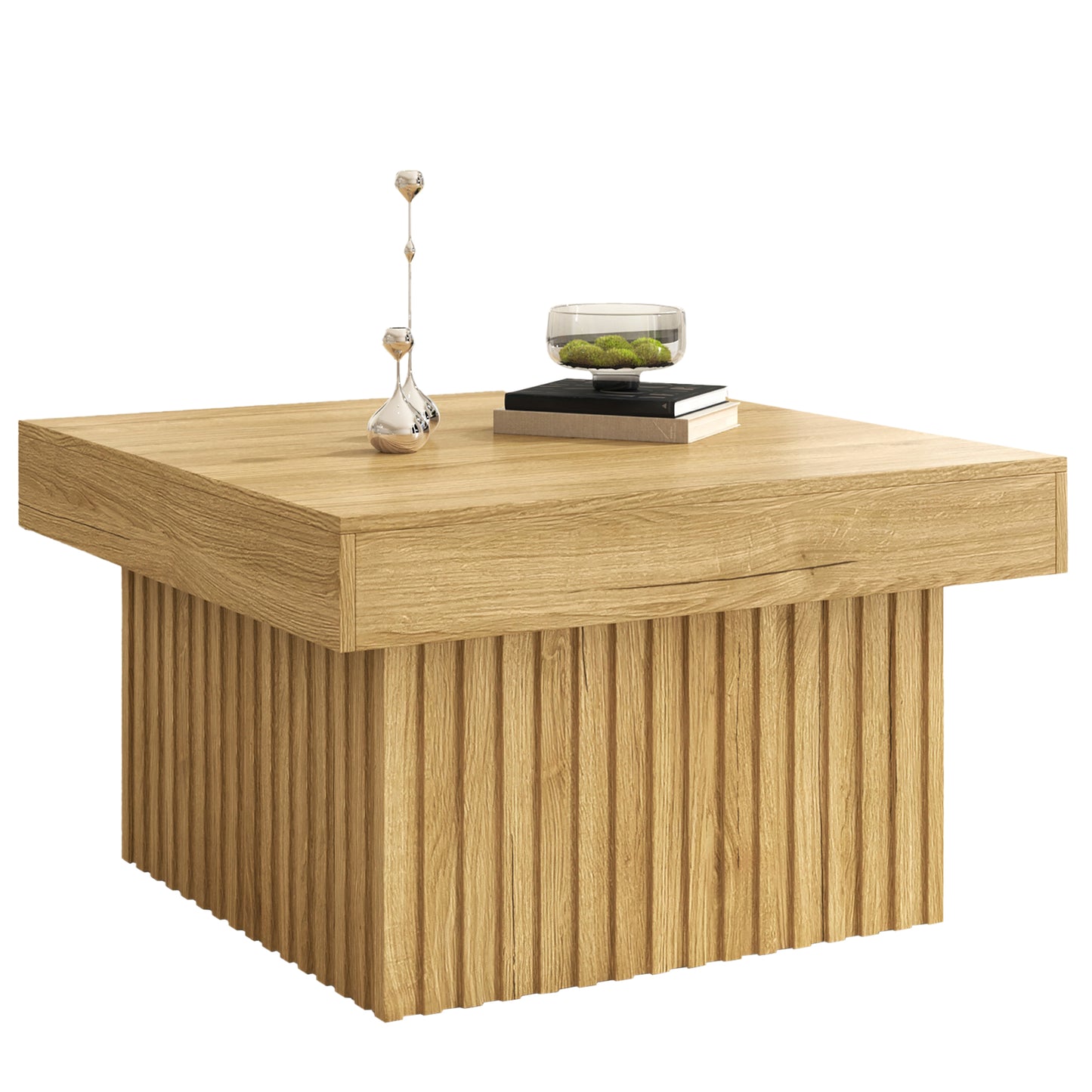 Elegant Wooden Coffee Table With PB Table Top And MDF Base Modern Design, Sturdy And Versatile, Ideal For Living Room, Dining Room And Office 79x79x46 Cm