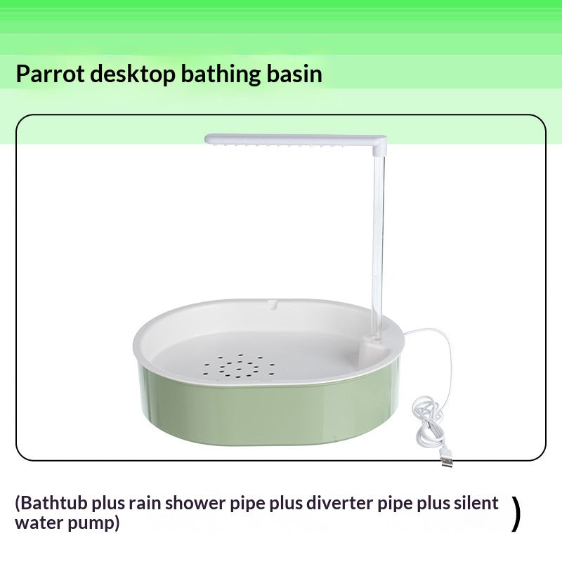 Parrot Bath Tub Automatic Circulation Bird Bath Tub