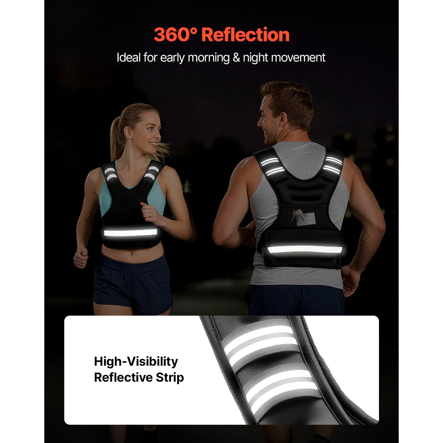 Adjustable Weighted Vest, 24-40 Lbs Comfortable X-Shape Body Weight Vest Set With 8 Weight Packs And Reflective Stripe, For Men Women, Workout Equipment For Strength Training Running Jogging