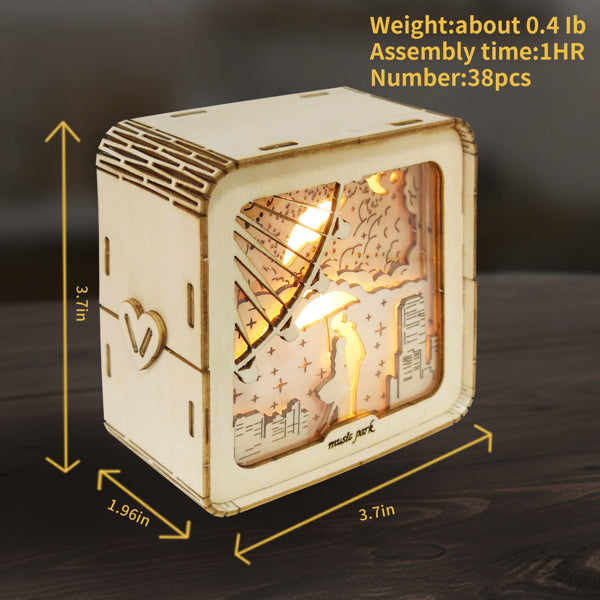 3D Wooden Puzzles Love Model Kit Night Lights Desk Decorations Birthday Christmas Gifts For Women Age14+