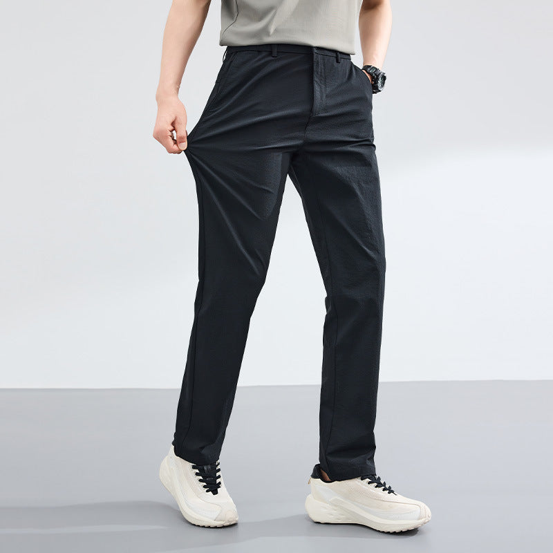 Summer Ice Silk Cooling High-Elastic Mens Casual Pants
