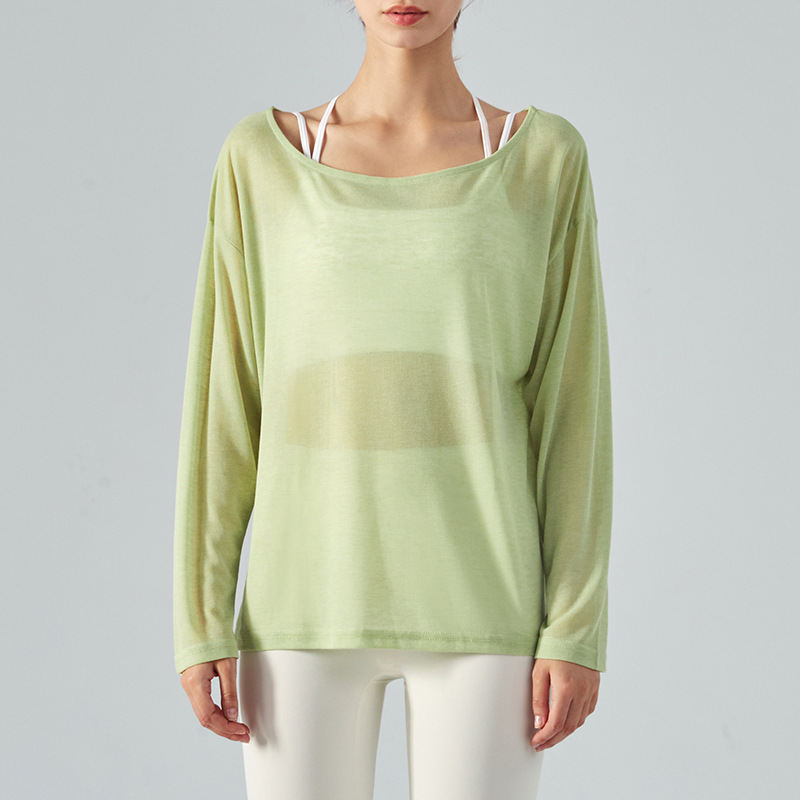 Yoga Yoga Clothes Women's Loose Long Sleeve Lightweight Quick-drying Sports Workout Blouse