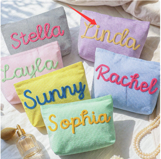 Customized Ladies Bubble Silk Makeup Bag