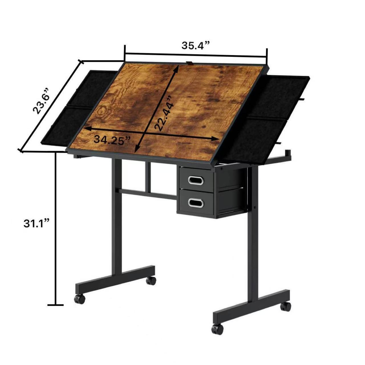 1000 Pieces Jigsaw Puzzle Metal Table Board For Adults Gift With 4 Trays And 2 Drawers