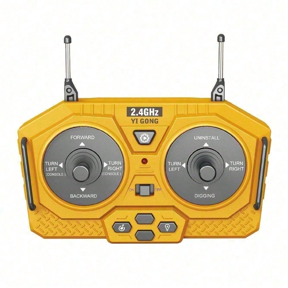 11 Channel Alloy RC Excavator Toy With 2.4GHz, Simulated Digging, 680 Rotation, Lights And Sounds Construction Vehicle Gift For Kids Ages 6