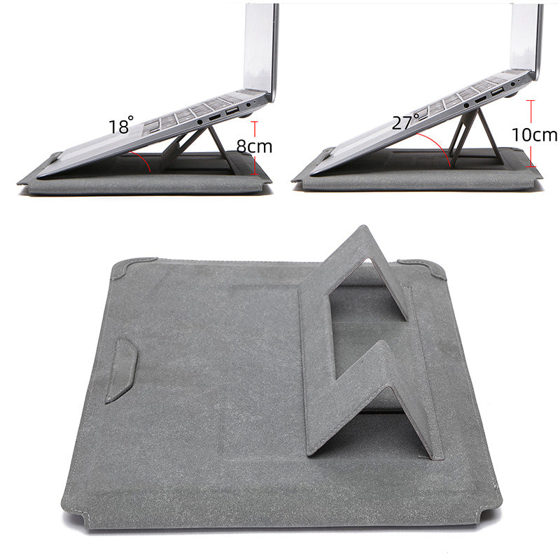 Laptop Sleeve With Built-in Bracket For Cooling Suitable For Slim And Lightweight Business Laptops