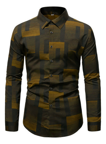 Mens 3D-printed Breathable Fashion Casual Shirt