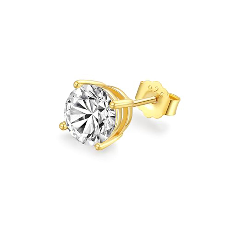 Moissanite Stud Earrings For Women 14k Gold Plated And 925 Sterling Silver Plated Earrings 1,2,3ct Moissanite Earrings Jewelry Gifts For Women Men