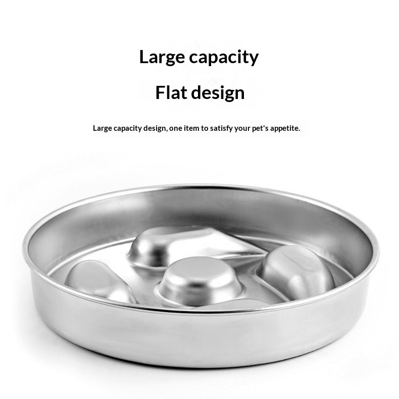 Pet Bowl Slow-feeding Bowl Dog Bowl Stainless Steel Water Bowl