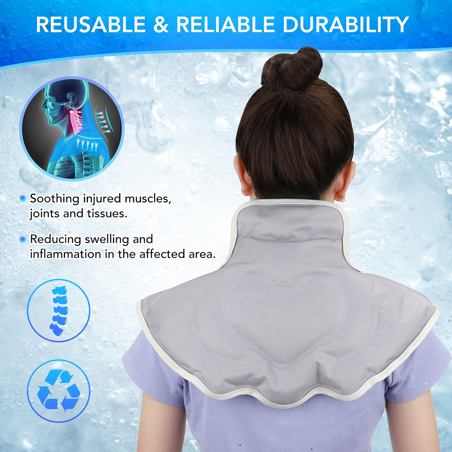Cold And Hot Compress Shoulder Pad Gel Shoulder Cooling Ice Pack Heating Shawl