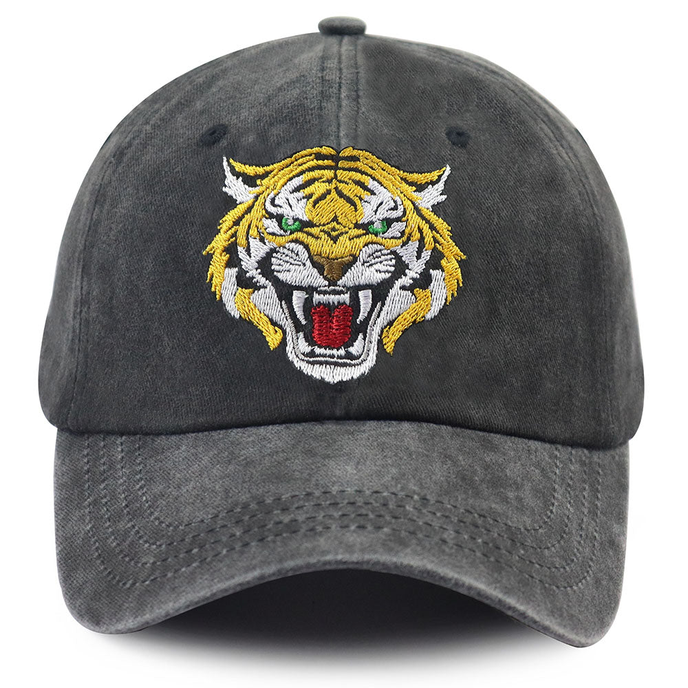 2pcs Tiger Hat For Men Women, Tiger Gifts For Tiger Lovers, Classic Cotton Wild Animals Embroidered Baseball Cap