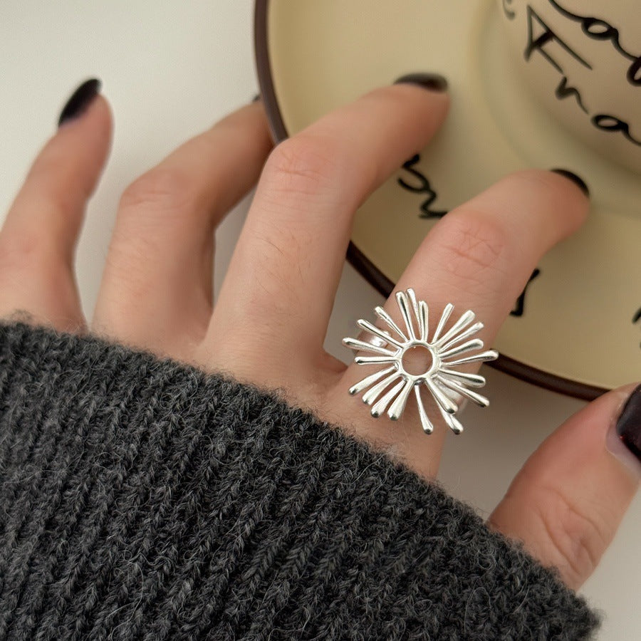 Korean Ins Minimalist 925 Sterling Silver Adjustable Ring