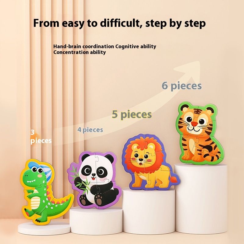 Children's Big Puzzle Entry-level Animal Educational Toys