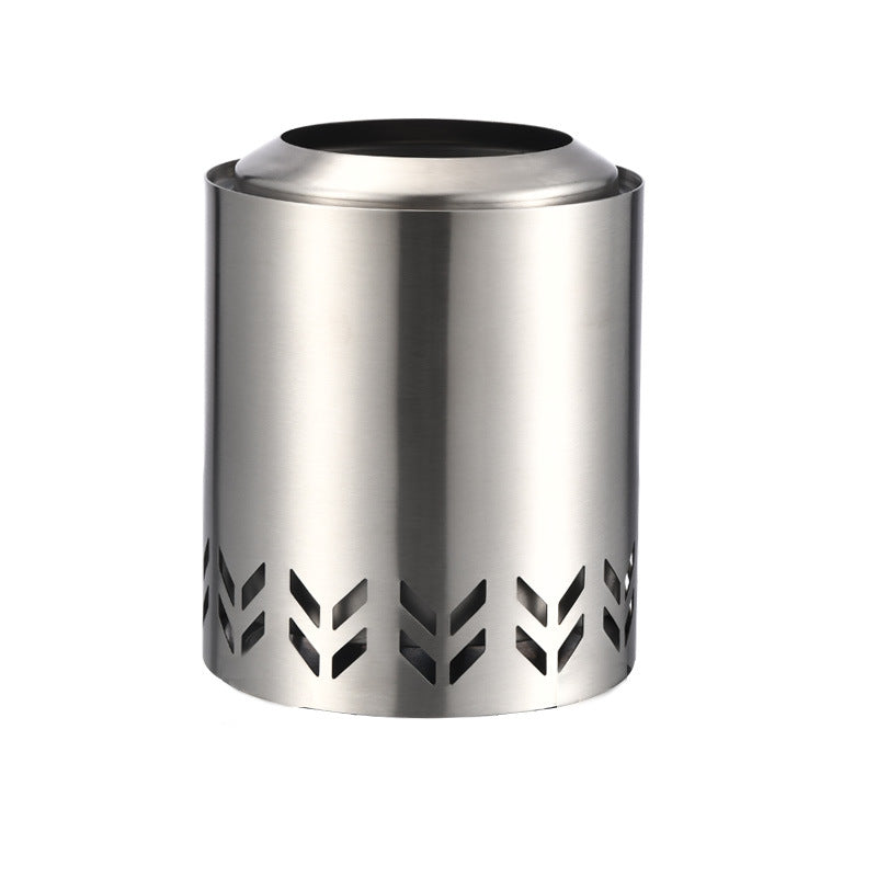 13cm Outdoor Camping Smokeless Wood Stove Stainless Steel Stove Portable Campfire Stove Courtyard Heating Stove In Stock