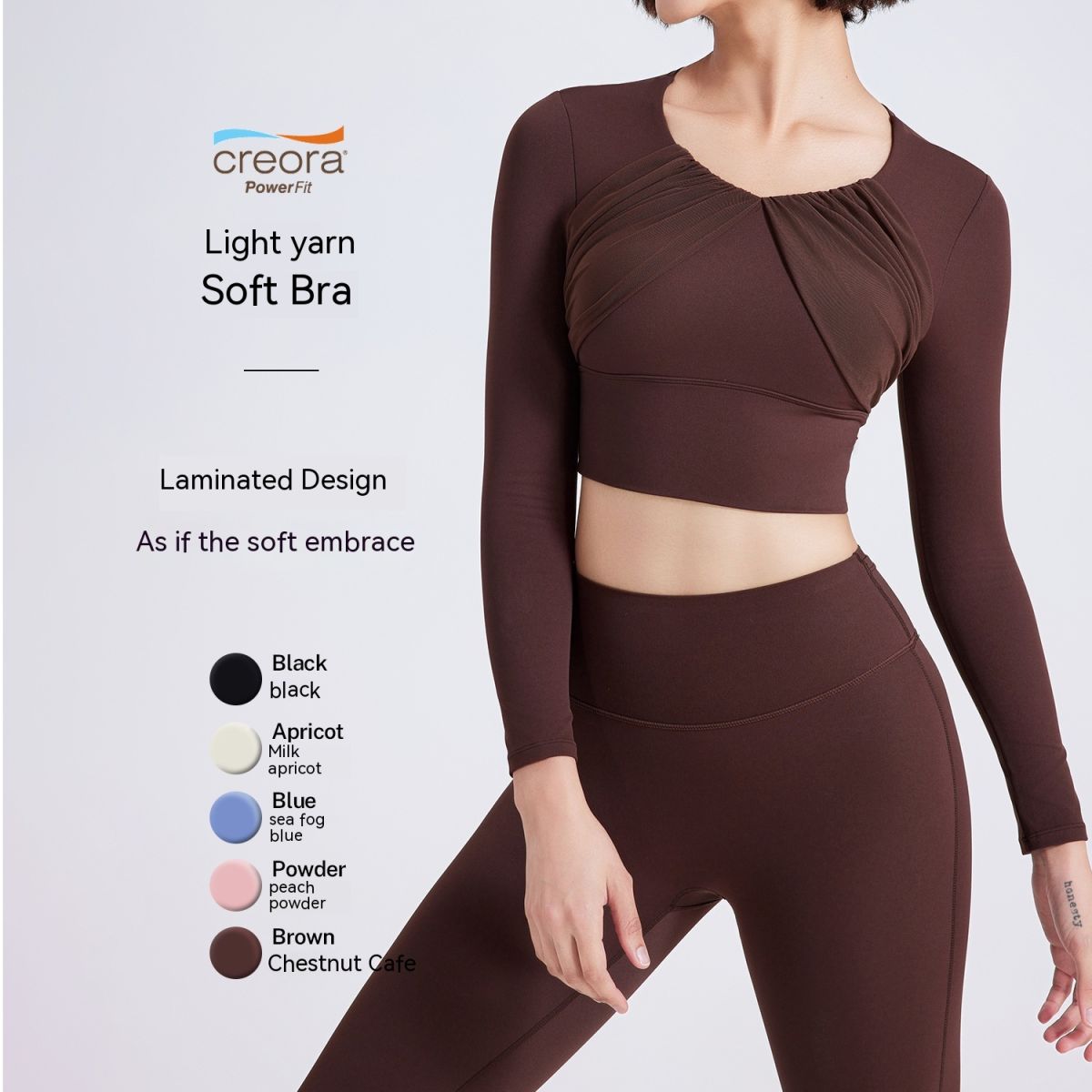 Autumn And Winter Spun Yarn Thin Band Chest Pad Yoga Clothing Top