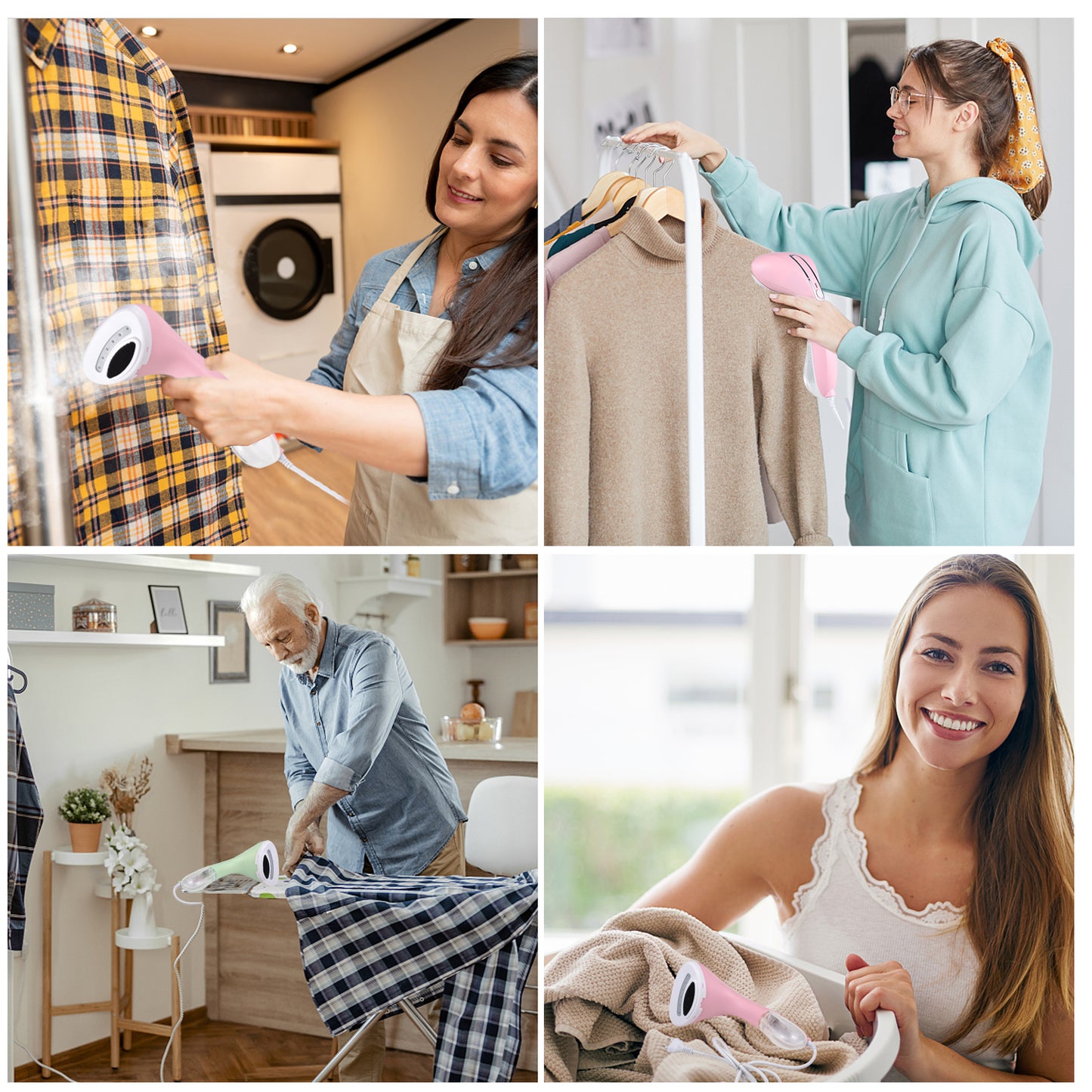 Steamer For Clothes 1100W Powerful 20s Fast Heat-up Handheld Garment Steamer 150ml Detachable Water Tank Portable Wrinkle Remover Steam Iron Works On All Fabrics For Travel Home