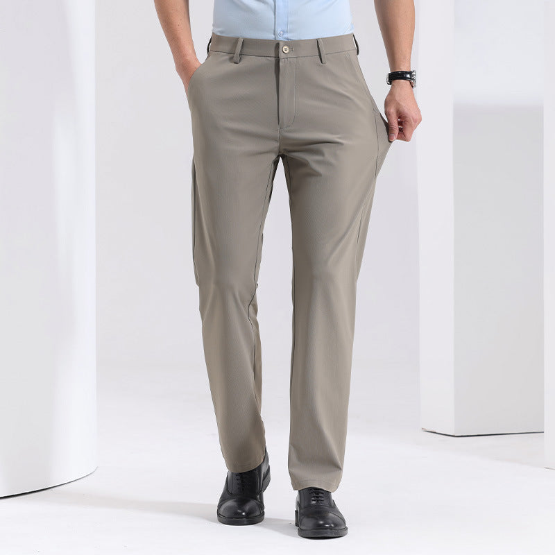 Summer Ice-silk Cooling Casual Pants Thin Long Trousers