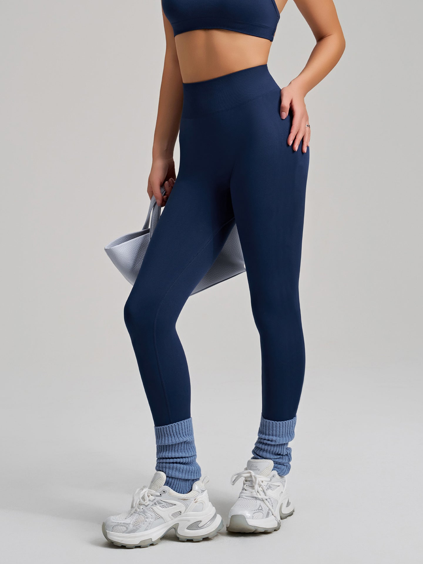 High-Elastic Seamless Knit Yoga Pants For Women, Peach Hip Lifting Workout Leggings For Training, Fitness & Running, Summer Style