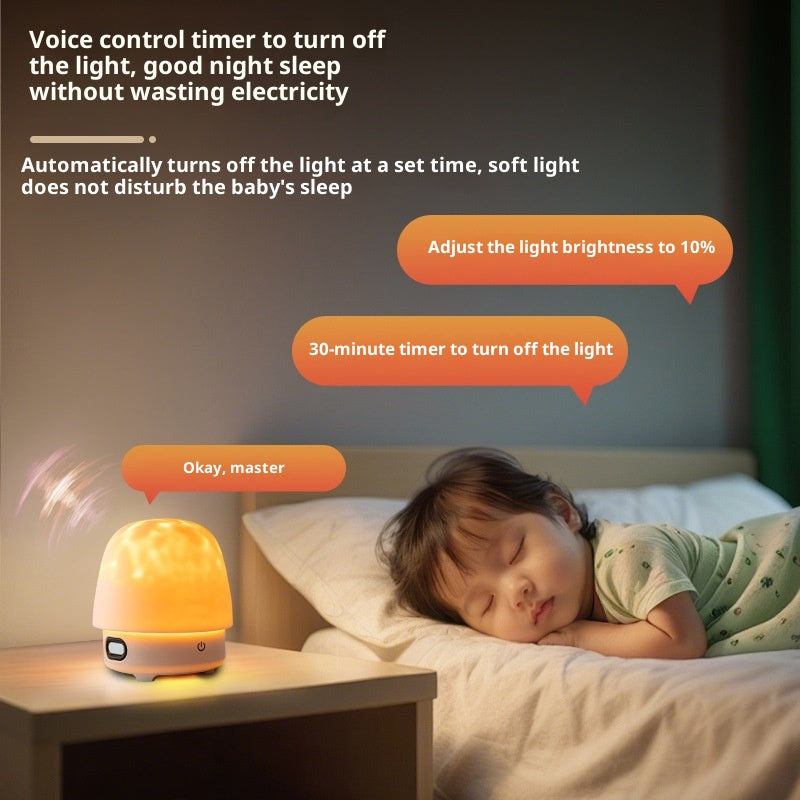 New Water Ripple Smart A Large Model Conversation Bluetooth Stereo Light Romantic Bedroom Bedside Ambience Light
