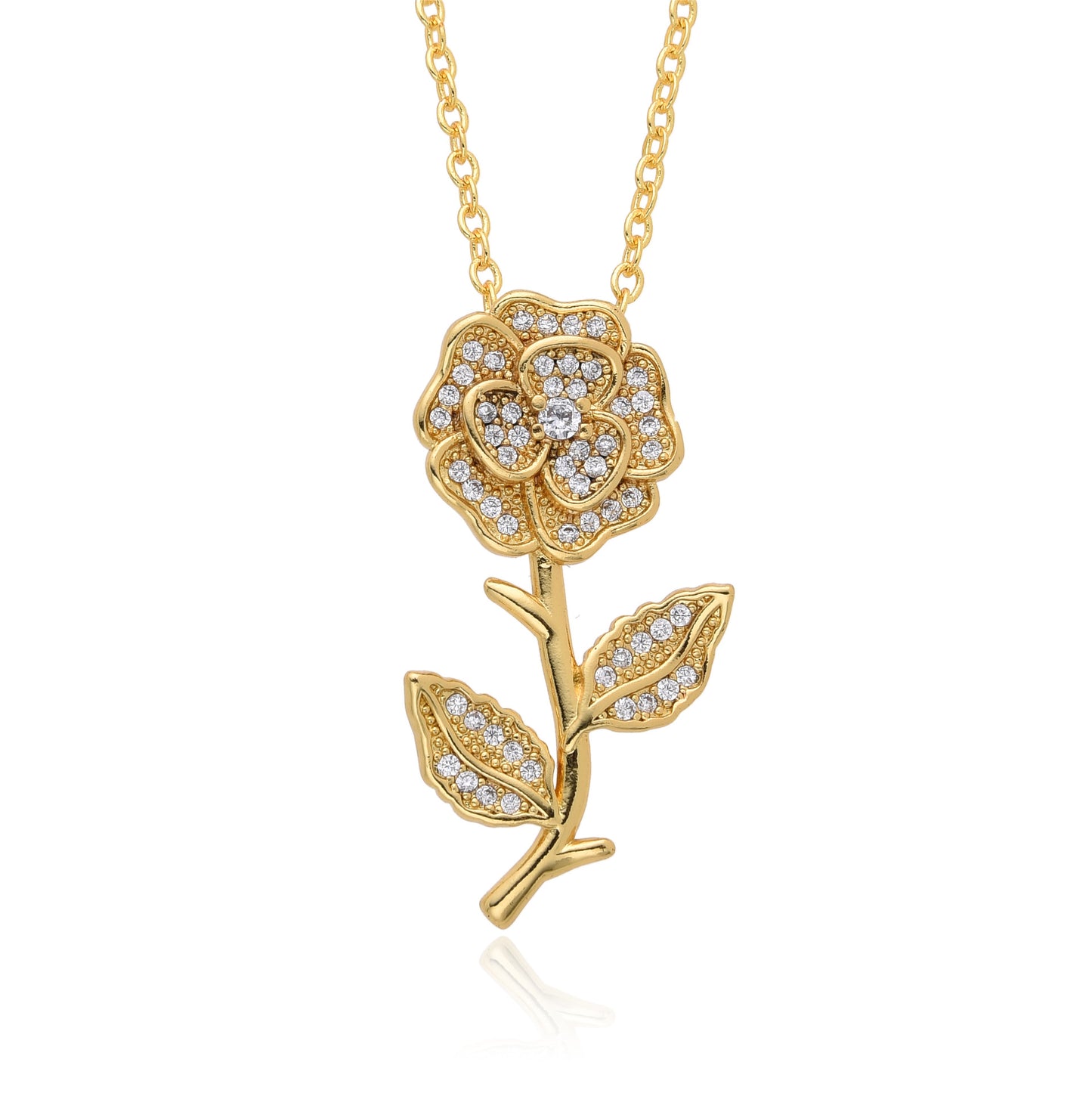 Fashion Personality Rose Women's Pendant Necklace Female Accessories
