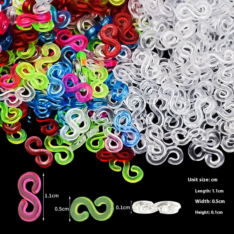 DIY Rainbow Rubber Band Woven Bracelet Accessories
