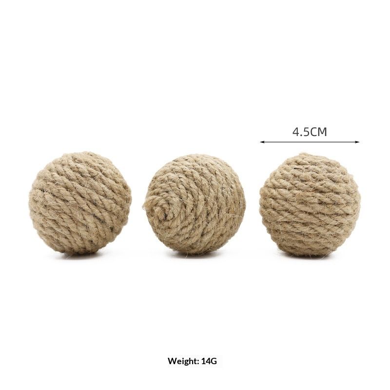 Pet Hemp Rope Ball 45 Cm Natural Color Woven