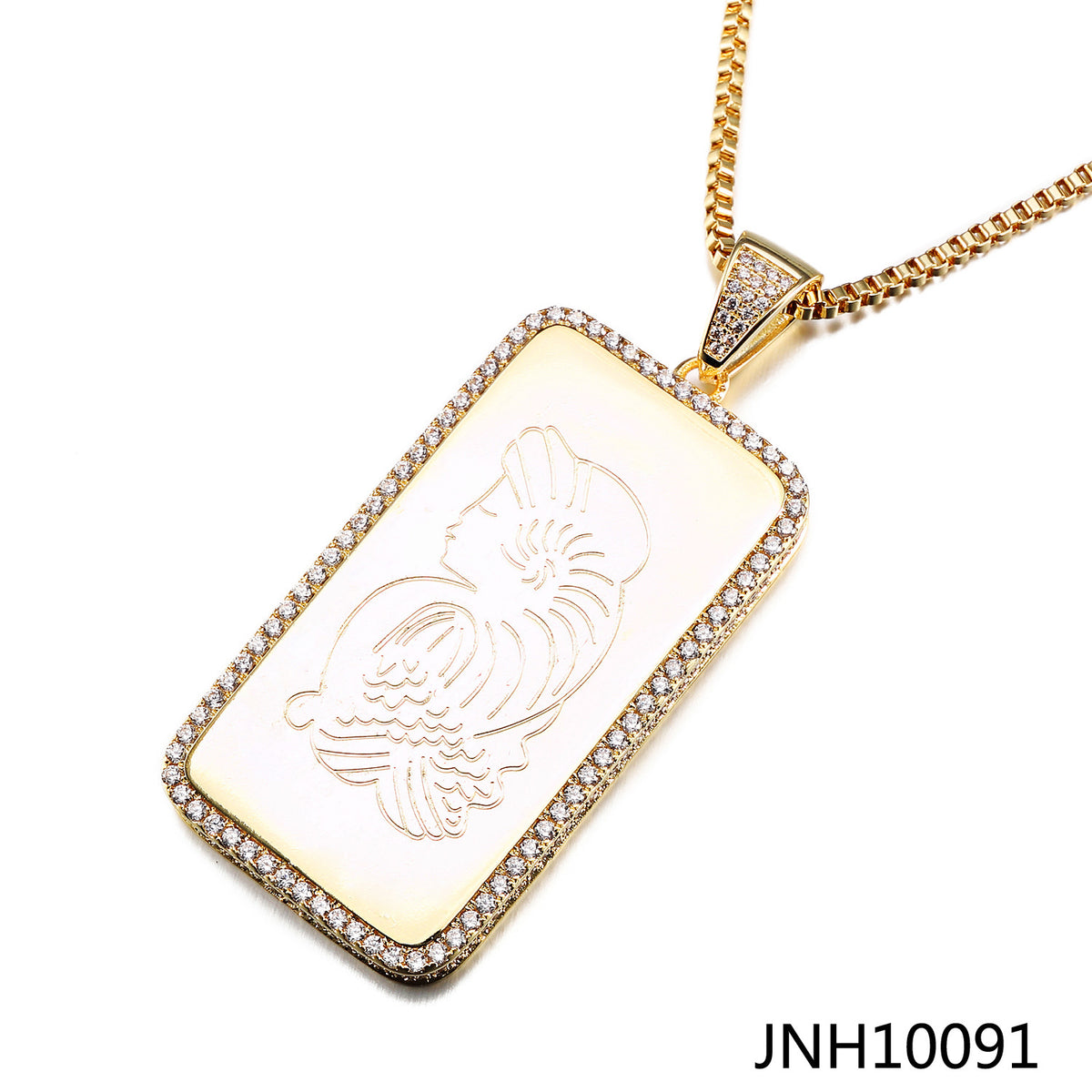 Fashion Gold-plated Zircon-inlaid Necklace