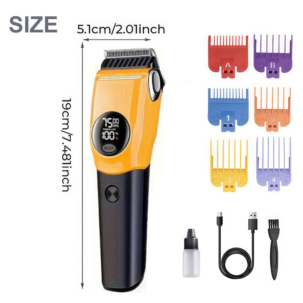 LCD Professional Dog Clippers Cordless Pet Trimmer Grooming Kit Thick Curly Coat