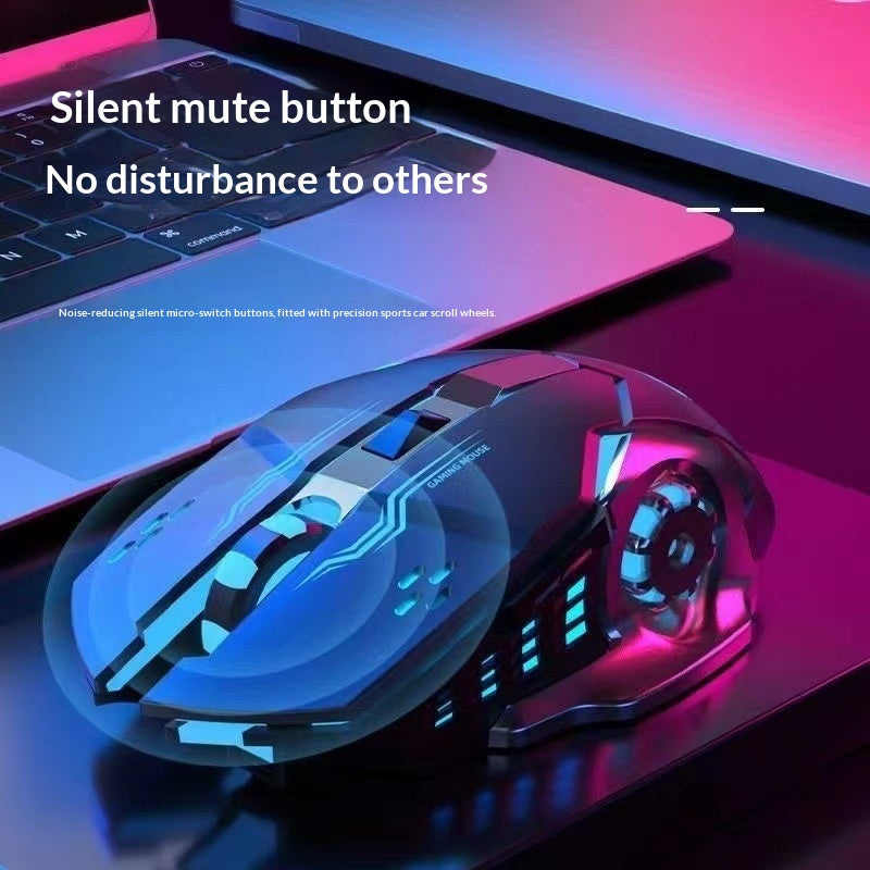 Wired Gaming Mouse, Wireless Bluetooth Charging For Laptops