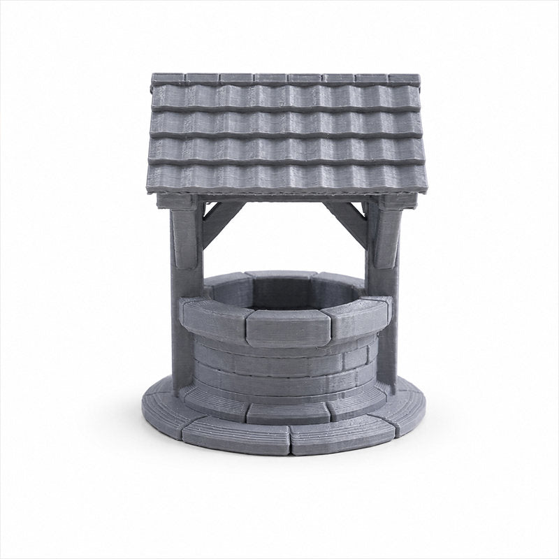 3D Printed Fantasy Well Tabletop Terrain, Village Well Scenery Miniature For TTRPG Wargaming Diorama Decor