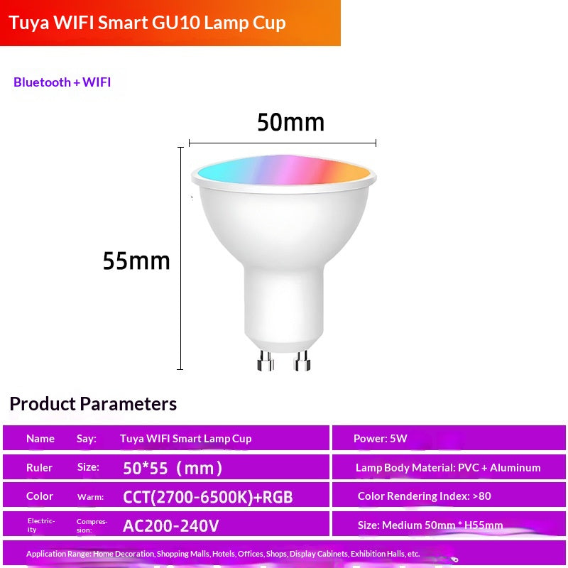 LED Smart Color-changing Bulb With E27 Screw Baseinternet-famous Multi-color Mood-boosting RGB Light