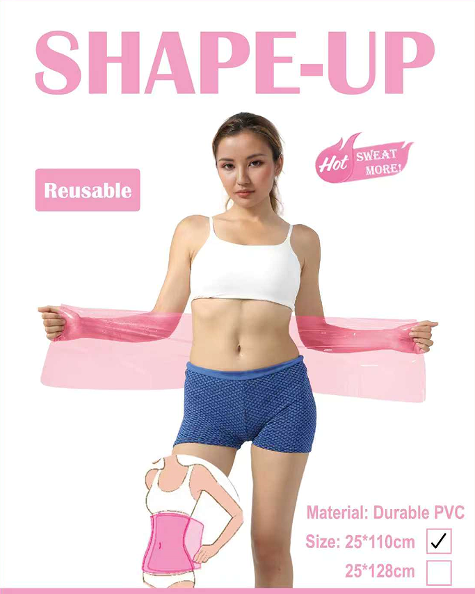 Custom Reusable PVC Slim Film Sauna Sweat Wrap Slimmer Waist Trainer Body Shaper Belt Lose Weight Leg Waist Body