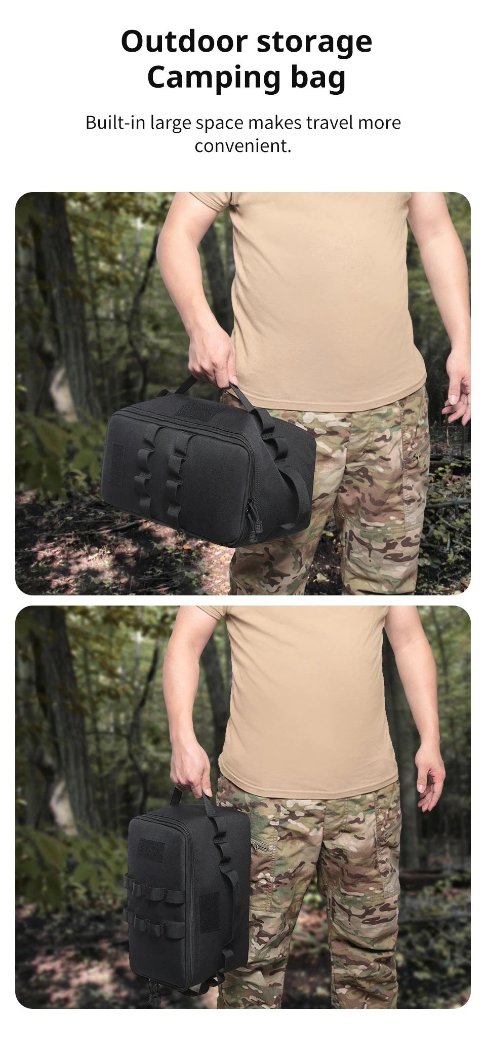 Military Enthusiast Outdoor Camping Bag, Camping And Picnic Folding Portable Tool Storage Bag, Lightweight Storage Tool Bag, Large Capacity