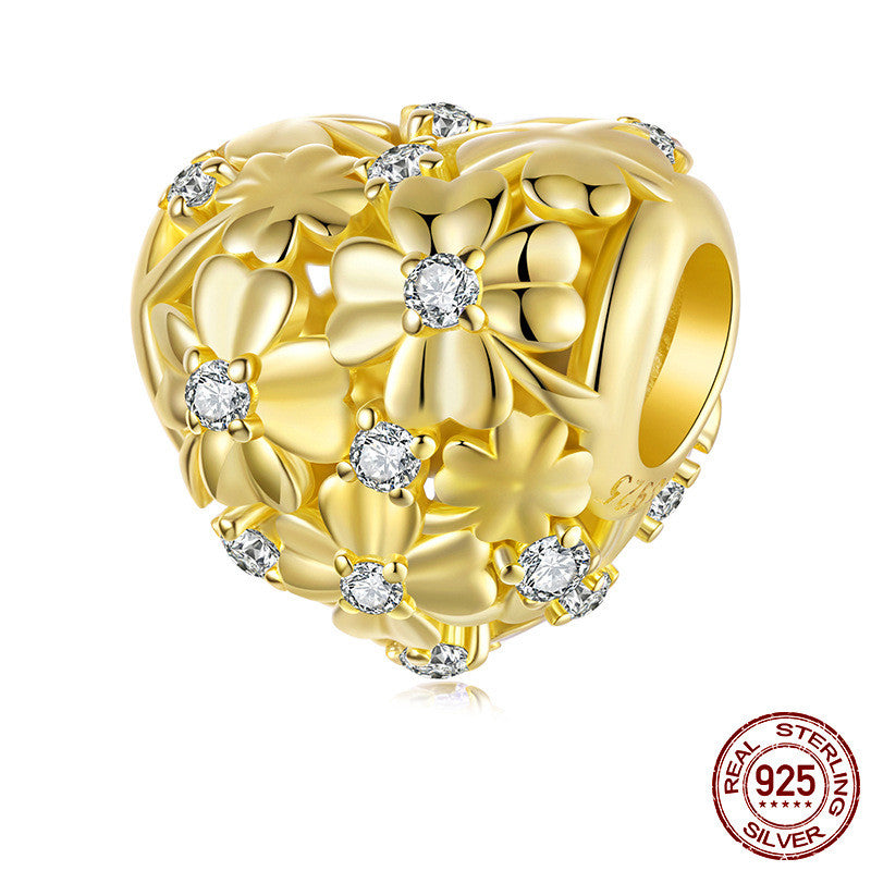 Silver Ziyun Original Golden Autumn Love Clover Bracelet String Beads Accessories Charm