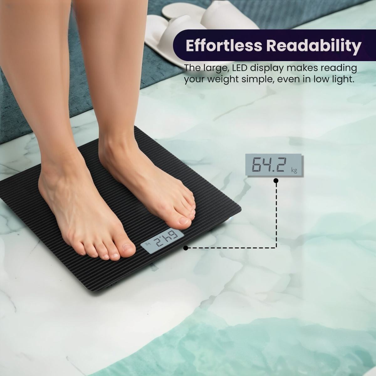 Digital Bathroom Scales 180KG Body Weight Weighing Scale Smart LED Electronic