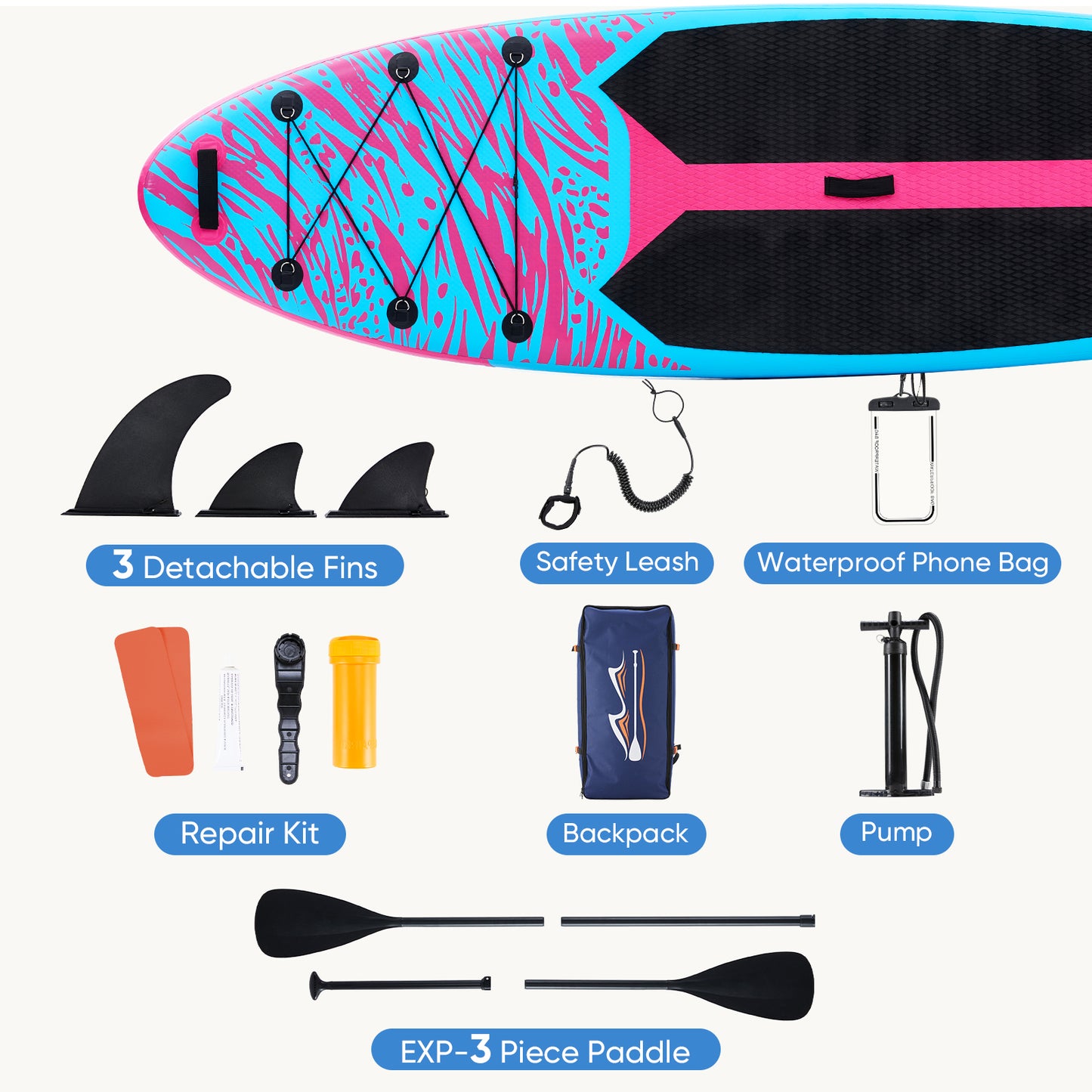 An Inflatable Stand-up Kayak, Equipped With Anti-slip Deck, Durable High-quality Materials And Complete Kayak Accessories.