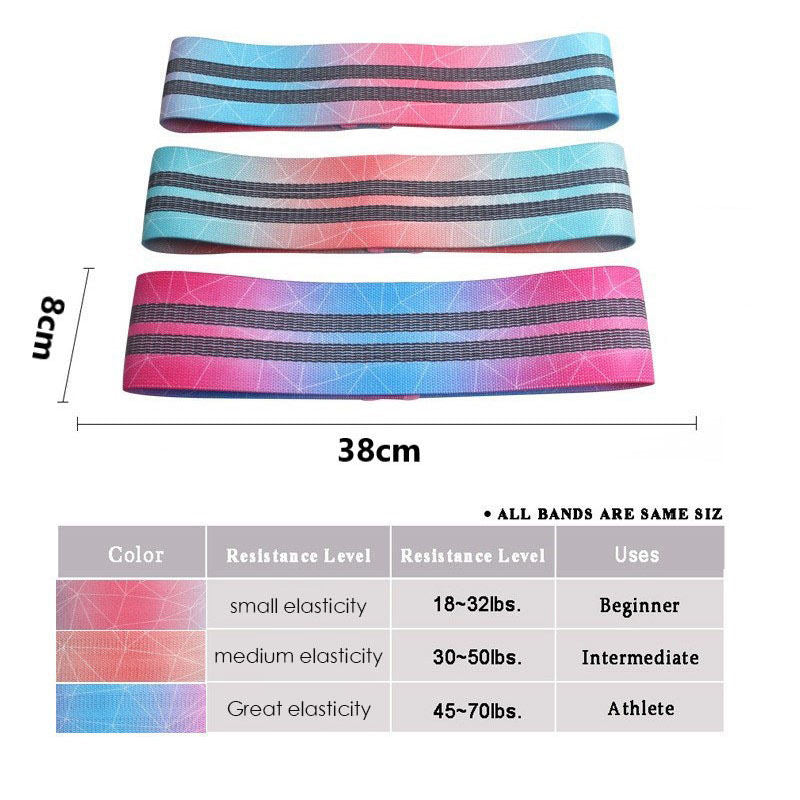 Gradually Changing Polyester Cotton Woven Yoga Pull Belt