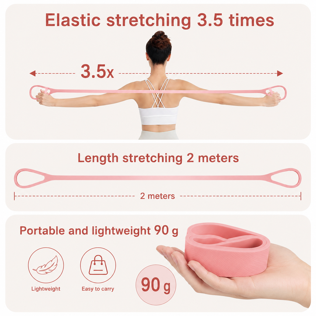 1P 8-shaped Silicone Yoga Resistance Band - Elastic Fitness Stretching Rope, Suitable For Back, Waist, And Arm Exercises - Suitable For Home, Gym, And Outdoor Workouts Comprehensive Resistance Boxing