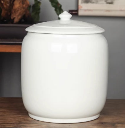 Jingdezhen White Ceramic Tea Jar