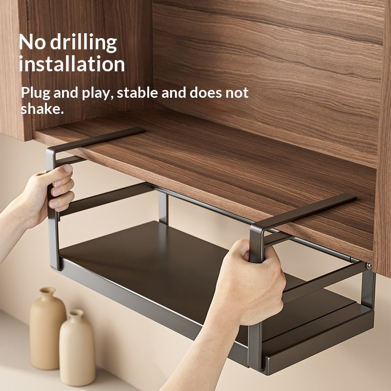 Kitchen Hanging Shelf For Toilet Paper And Plastic Wrap