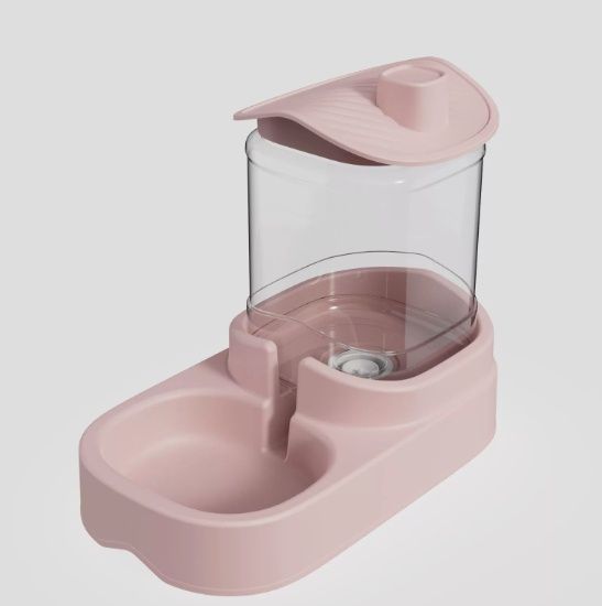 Cottage-style Split-unit Automatic Food And Water Dispenser Cat Feeding Bowl With Auto-refill Feature